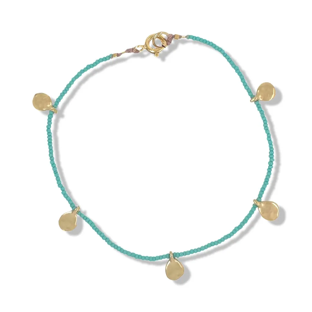 Turquoise Bead Dot Bracelet