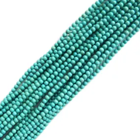 Turquoise Beads, 3mm Round Shape