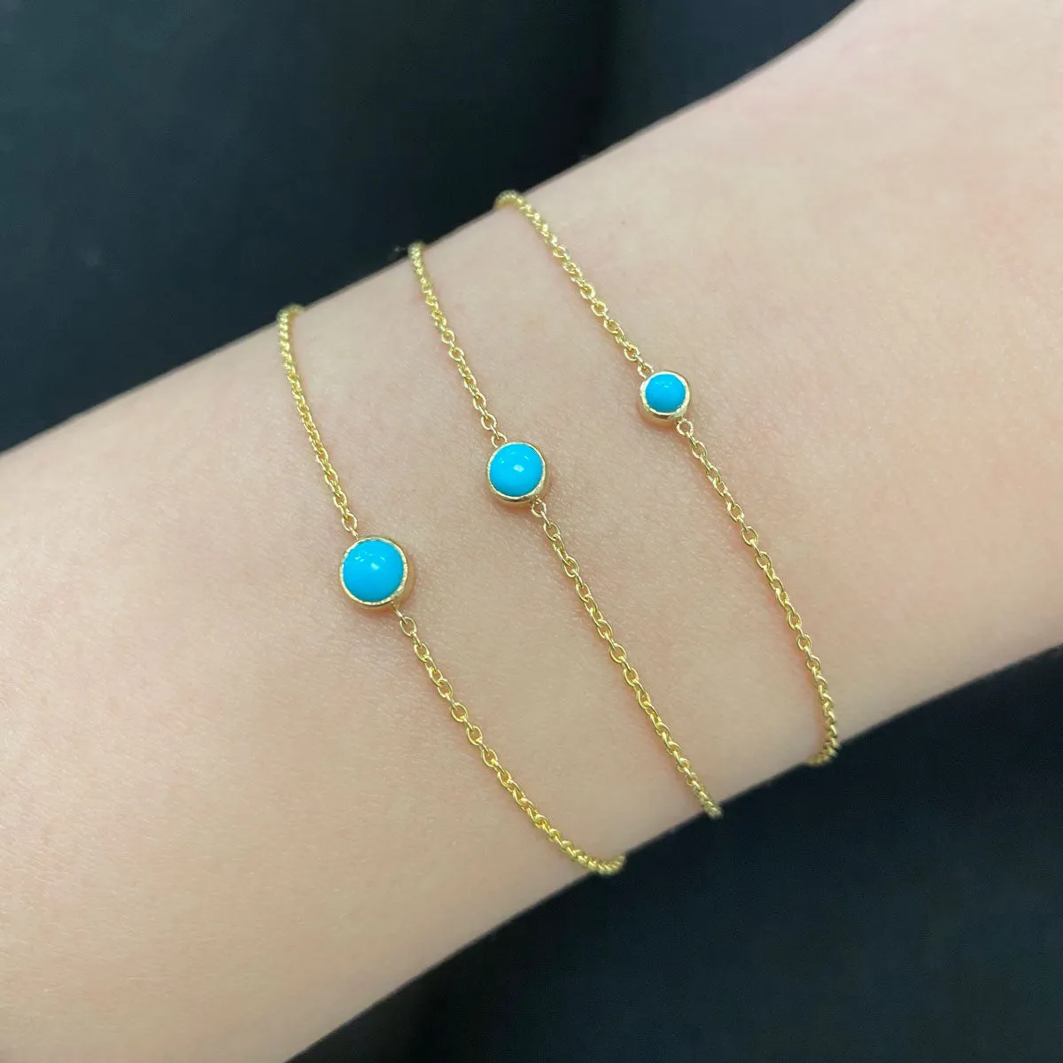 Turquoise Bracelet for Kids - Solitaire Design