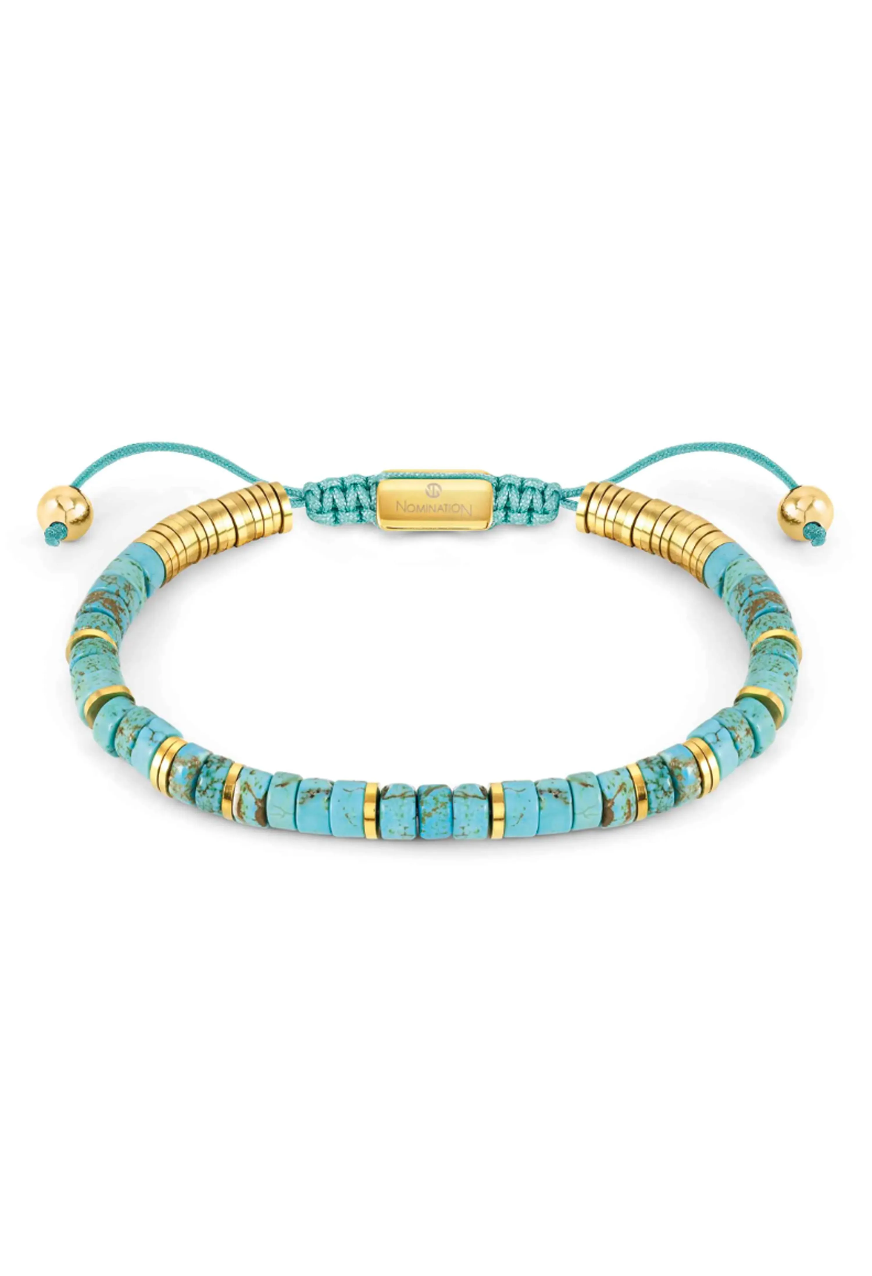 Turquoise Bracelet Golden PVD - Nomination Instinct Style