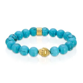 Turquoise Buddha Head Bracelet with Beads