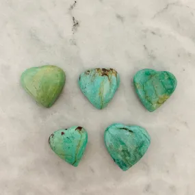 Turquoise heart-shaped gemstone