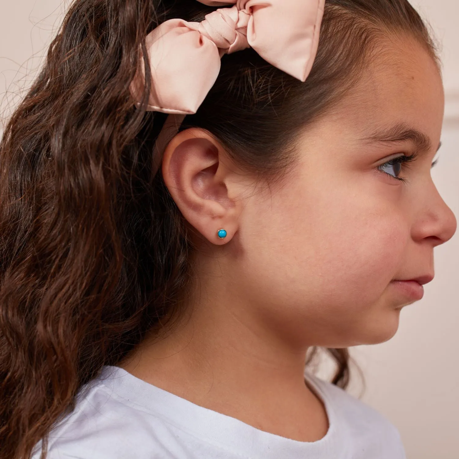 Turquoise Stud Earrings for Kids