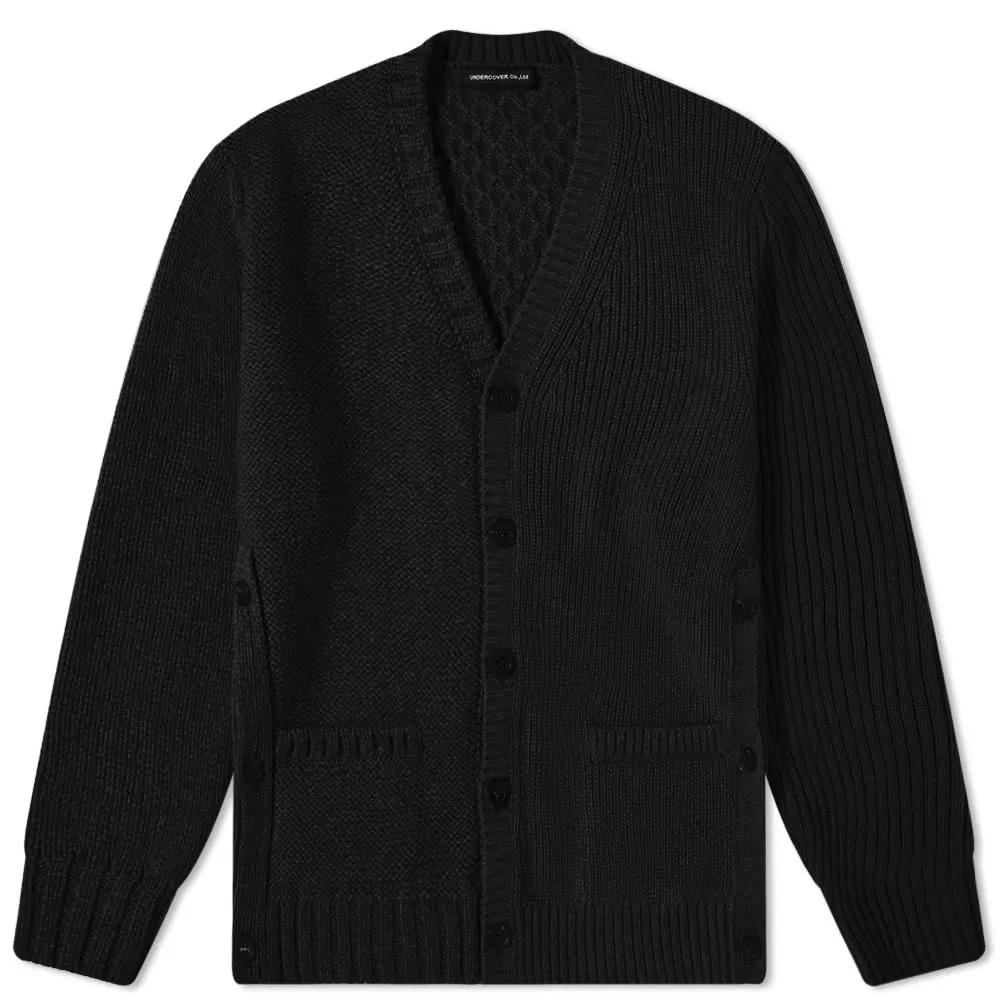 Undercover Rib Button CardiganBlack