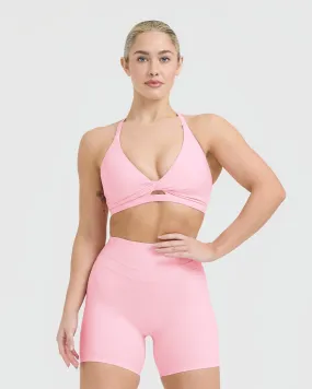 Unified Twist Sports Bra | Petal Pink