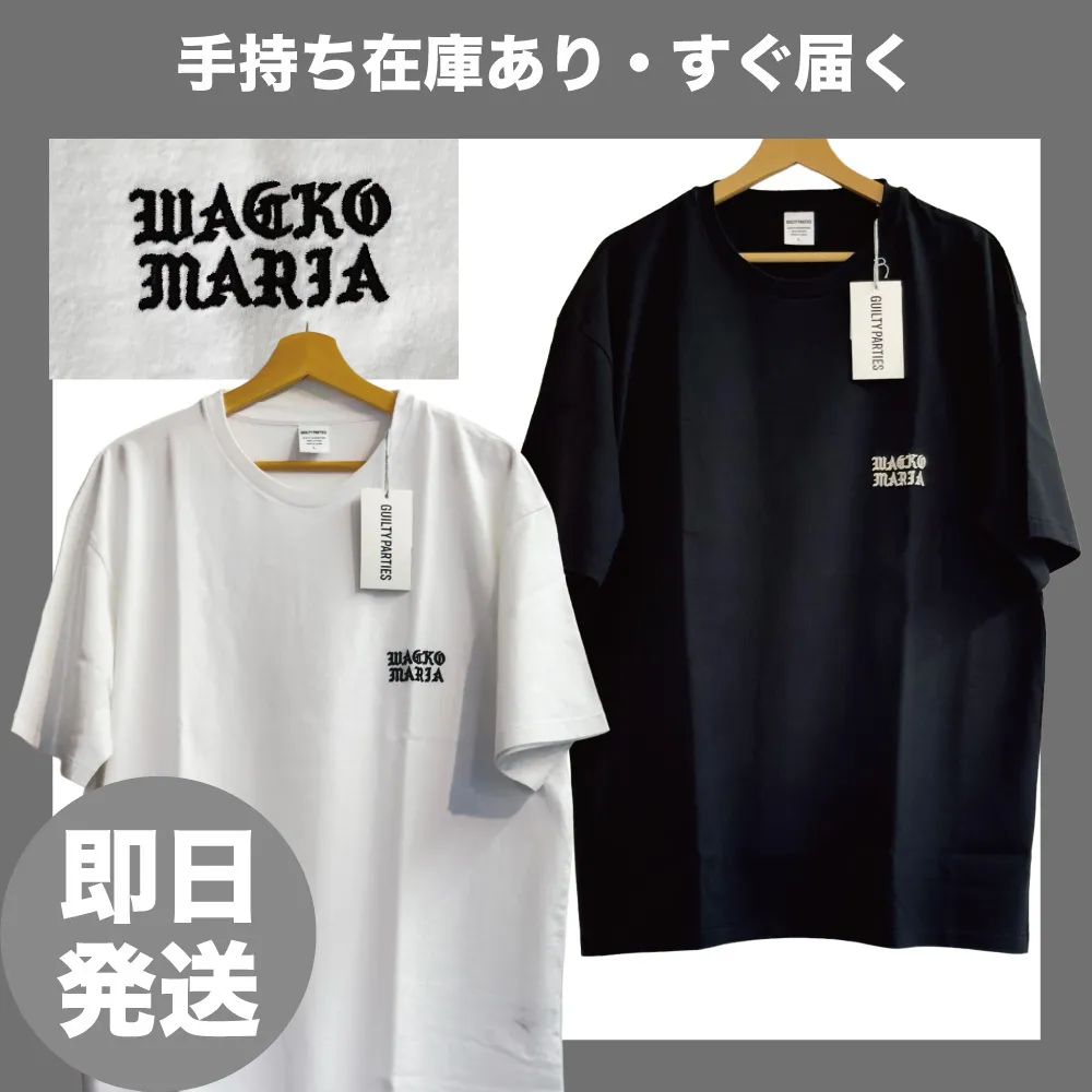 WACKO MARIA  |Crew Neck Street Style Bi-color Plain Cotton Short Sleeves