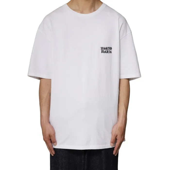 WACKO MARIA  |Crew Neck Street Style Bi-color Plain Cotton Short Sleeves