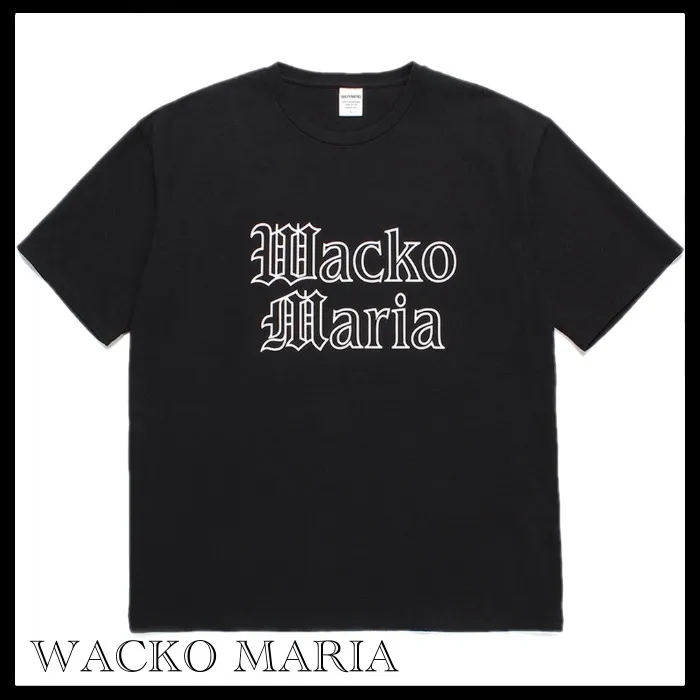 WACKO MARIA  |Crew Neck Street Style Cotton Short Sleeves Logo