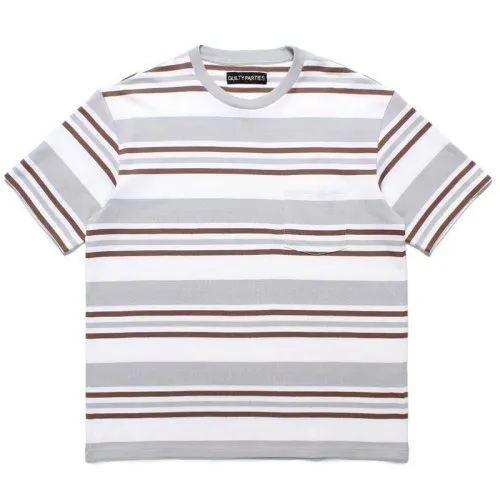 WACKO MARIA  |Crew Neck Stripes Street Style Cotton Short Sleeves