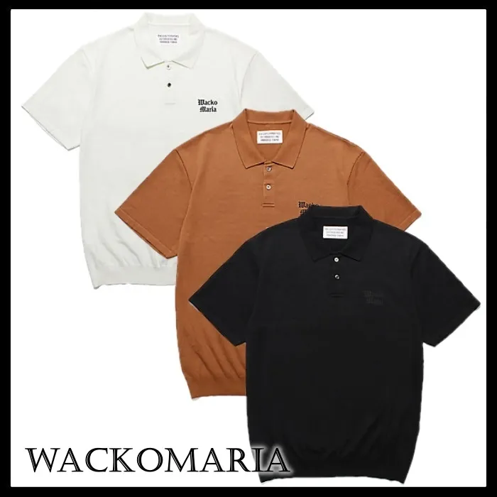 WACKO MARIA  |Plain Cotton Short Sleeves Logo Polos