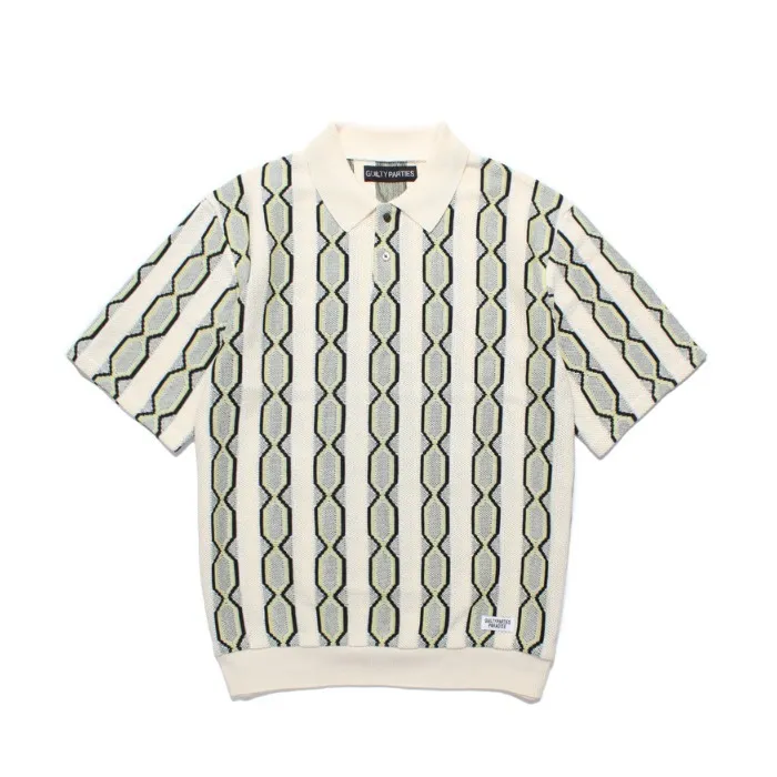 WACKO MARIA  |Stripes Street Style Bi-color Plain Cotton Short Sleeves