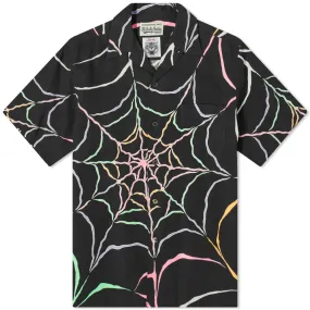 Wacko Maria Wolf Head Hawaiian ShirtBlack