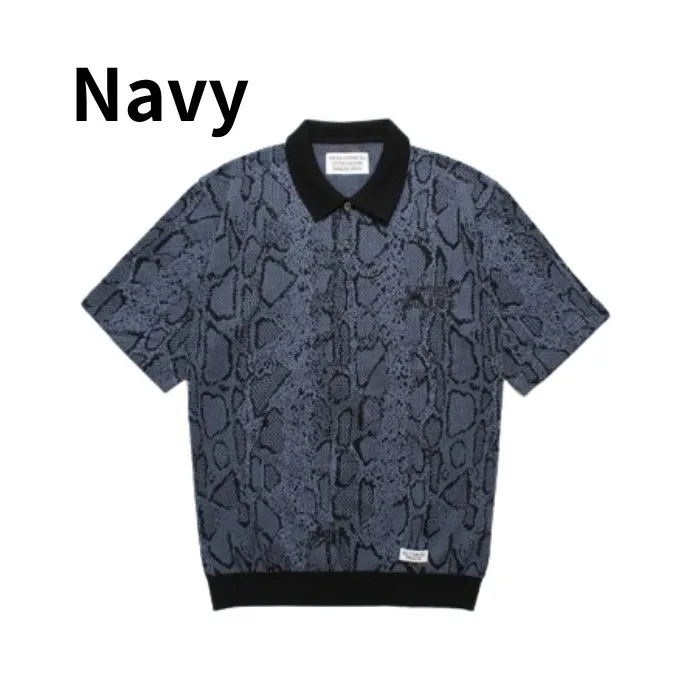 WACKO MARIA  |Zebra Patterns Cotton Short Sleeves Polos