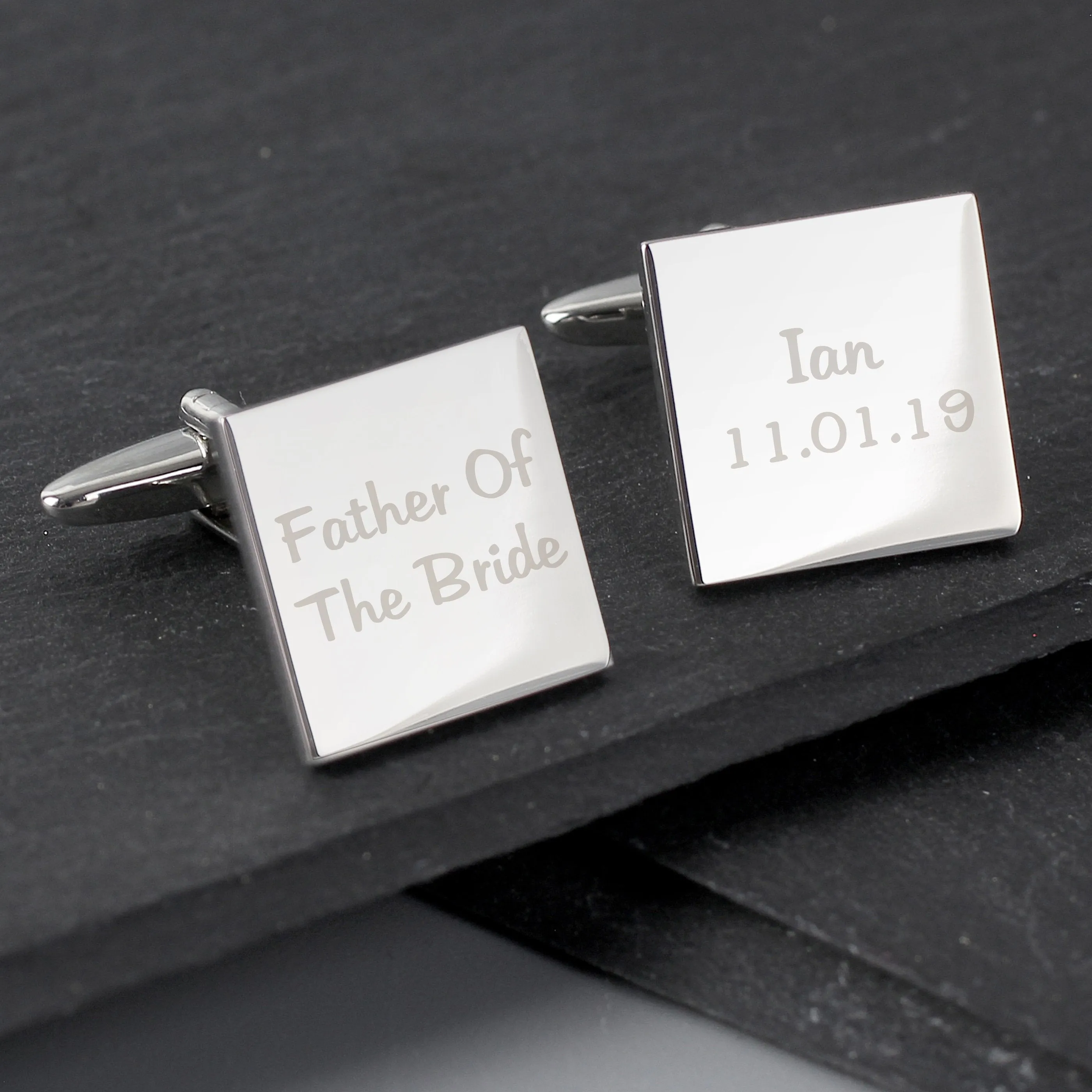 Wedding Cufflinks - Customizable Square Cufflinks for Roles