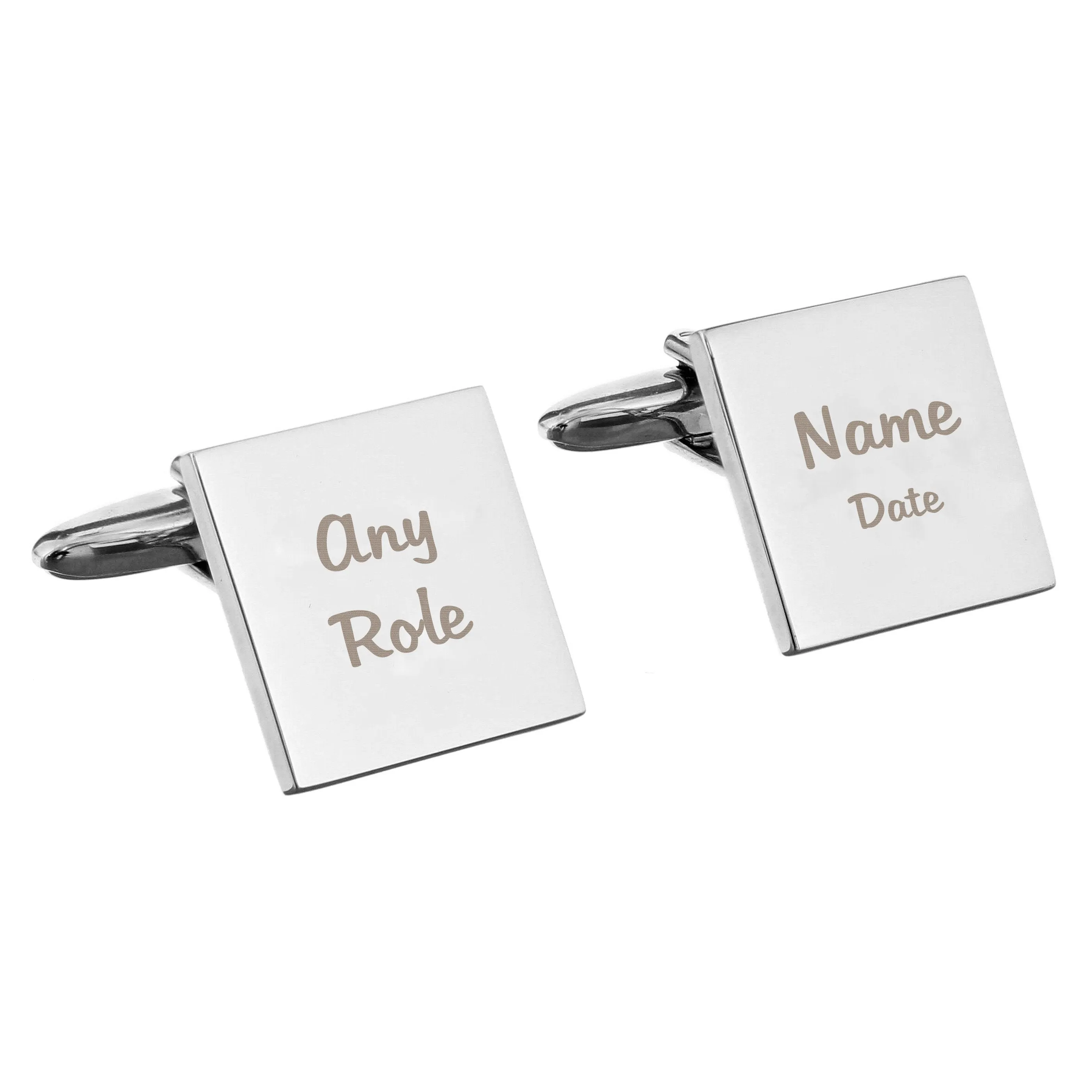 Wedding Cufflinks - Customizable Square Cufflinks for Roles