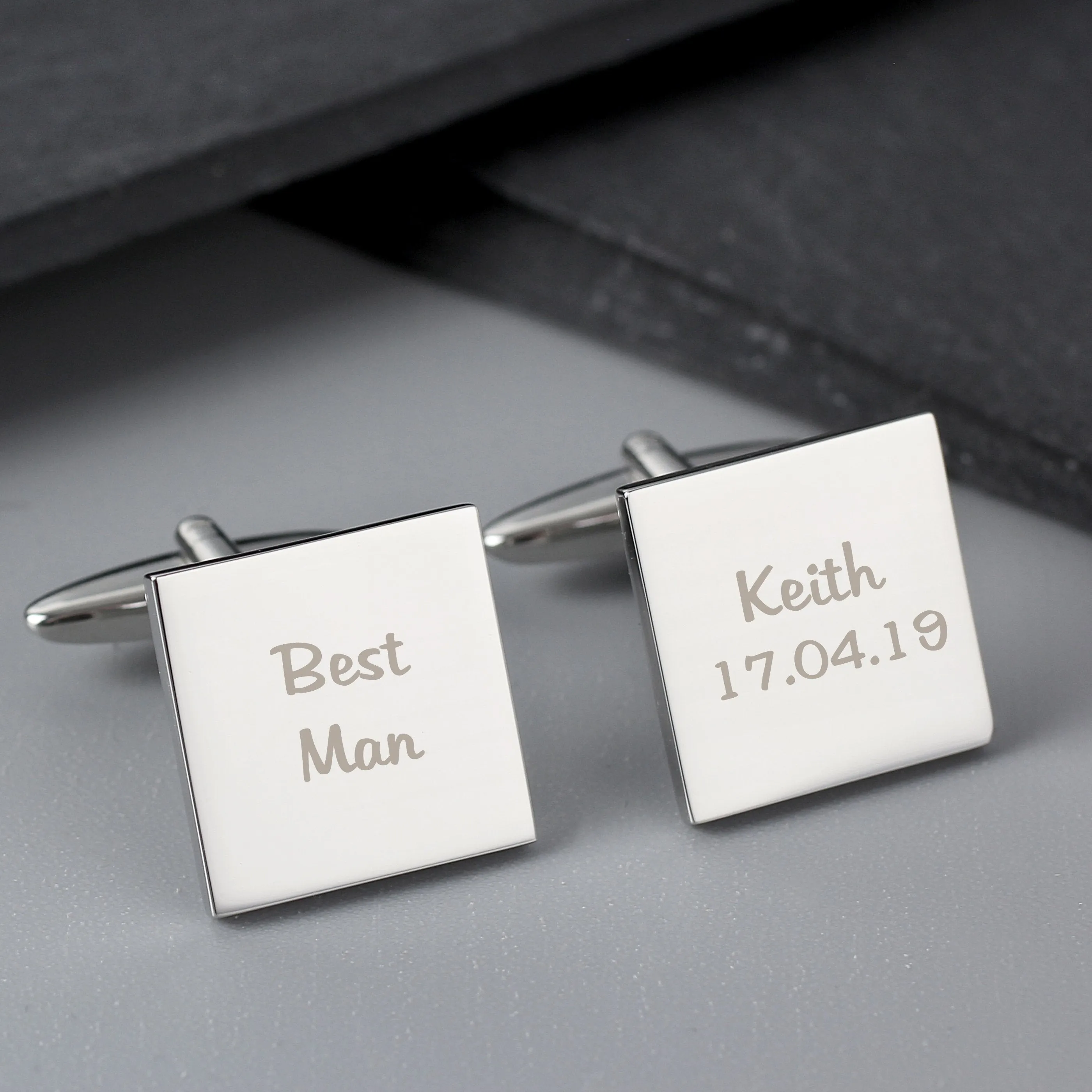 Wedding Cufflinks - Customizable Square Cufflinks for Roles