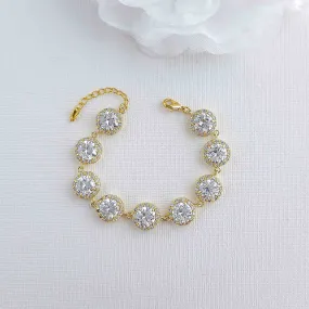 Wedding Round Bracelet - Yellow Gold Evita