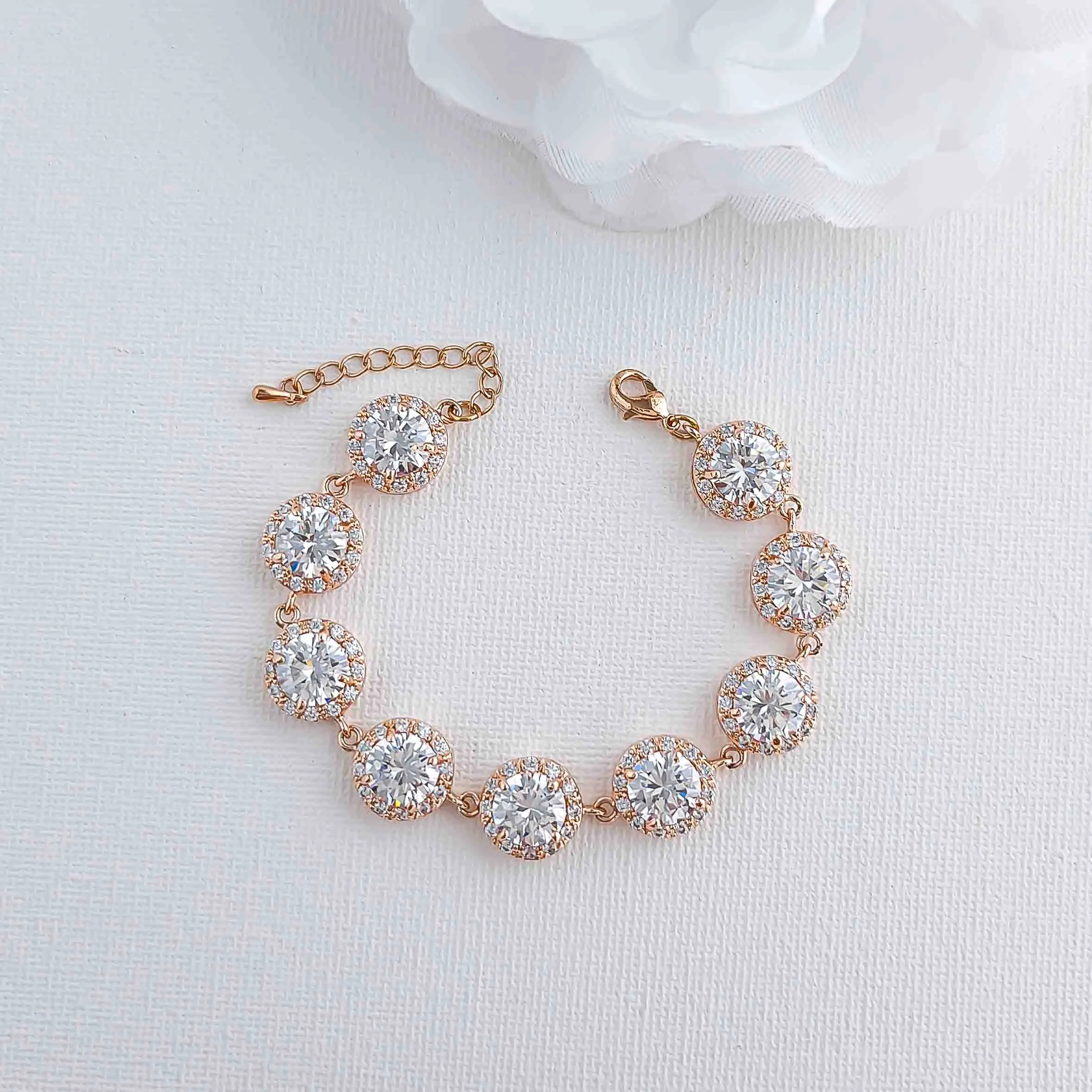 Wedding Round Bracelet - Yellow Gold Evita