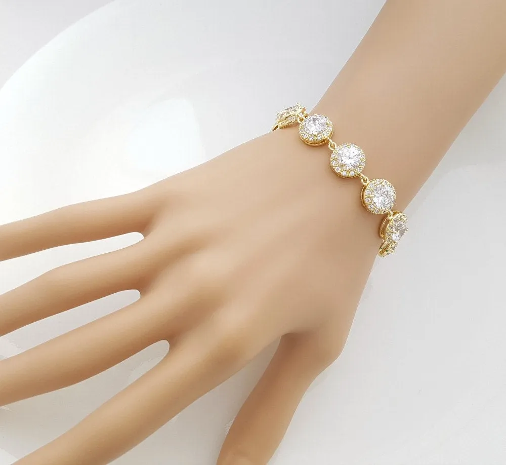 Wedding Round Bracelet - Yellow Gold Evita