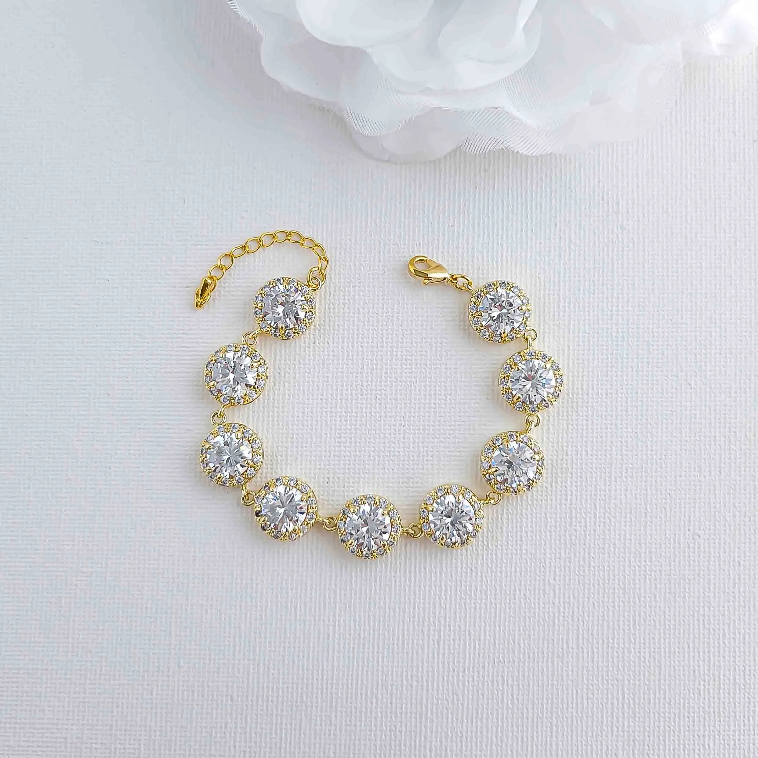 Wedding Round Bracelet - Yellow Gold Evita