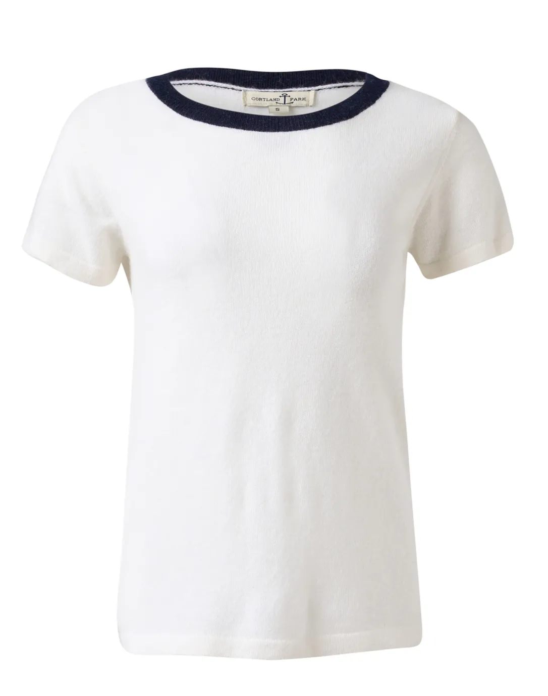 White Cashmere Ringer Top