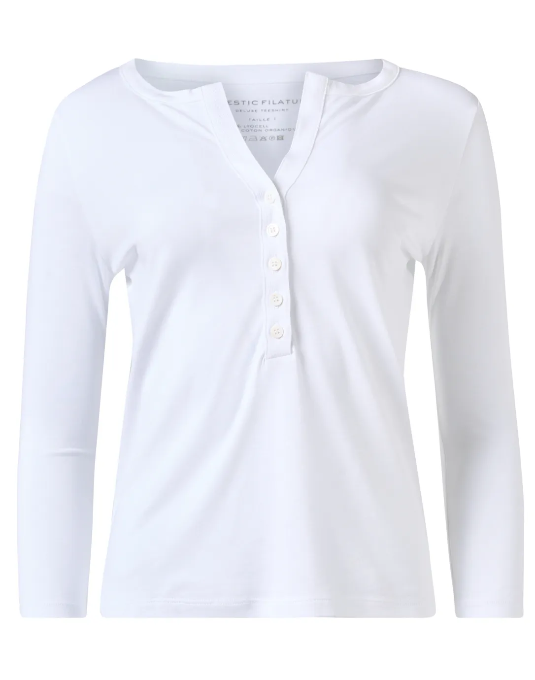 White Henley Top