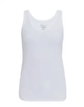 White Stretch Viscose Tank