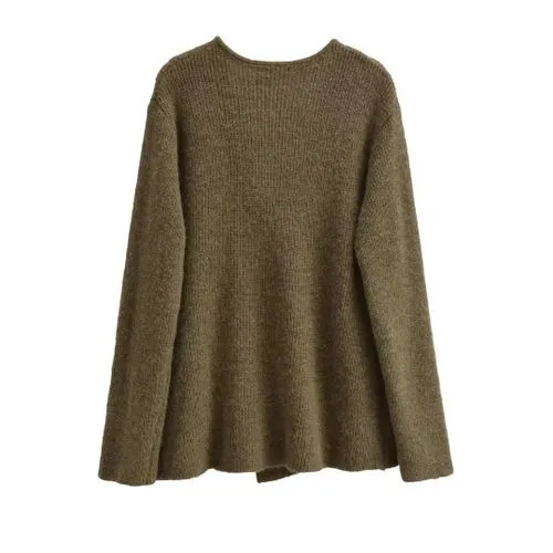 Women's Knitwear Long Sleeve Sweaters & Cardigans British Style Solid Color