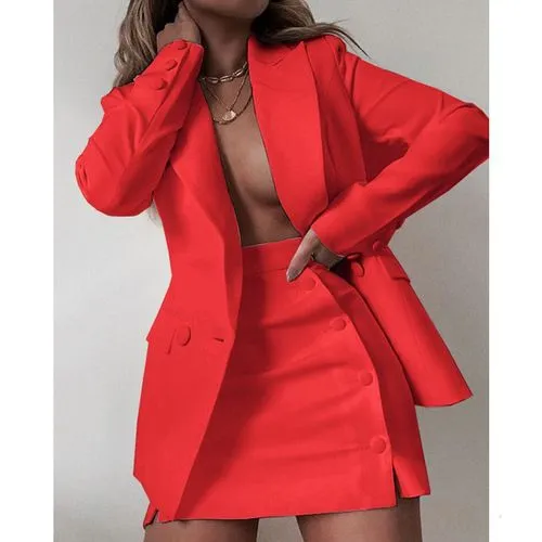 Women's Long Sleeve Blazers British Style Solid Color