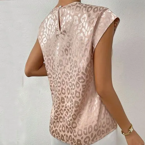 Women's T-shirt Short Sleeve T-shirts Printing Vintage Style Simple Style Leopard