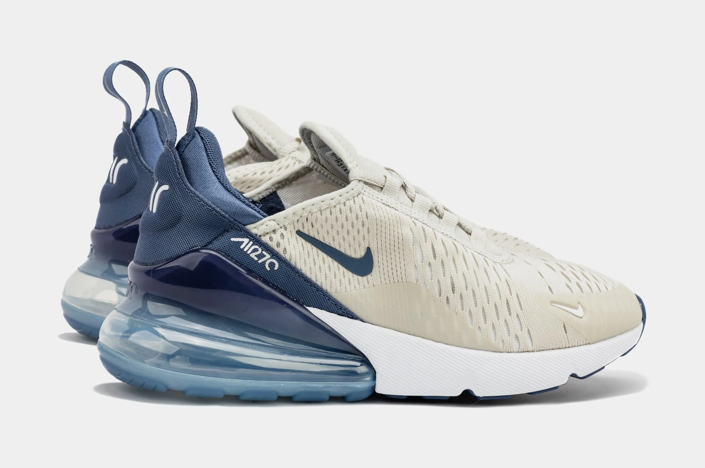 Womens Air Max 270 Running Shoes Beige Blue