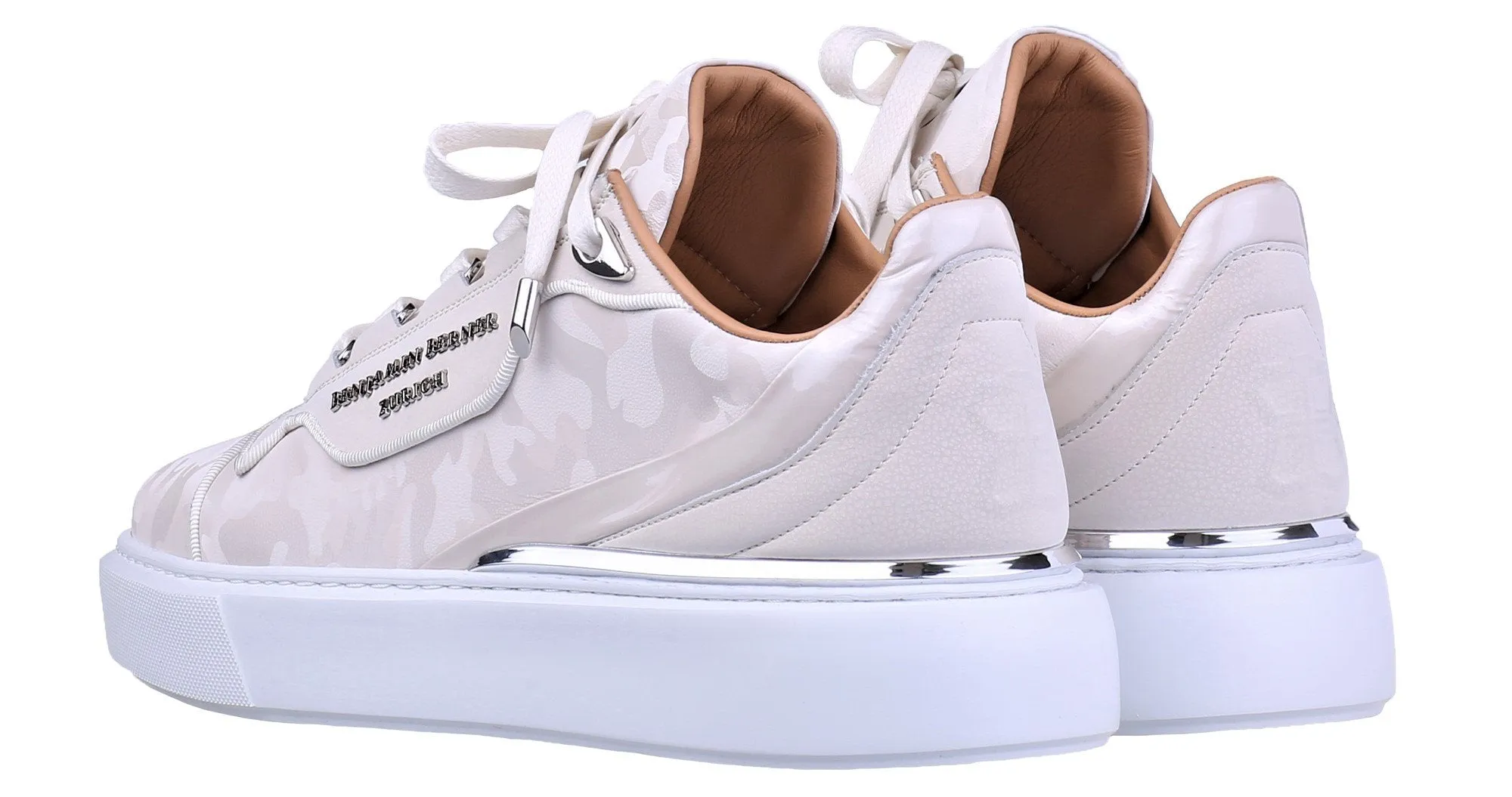 Women's Marble Reflective Camouflage Low-Top Sneakers - BNJ Raphael