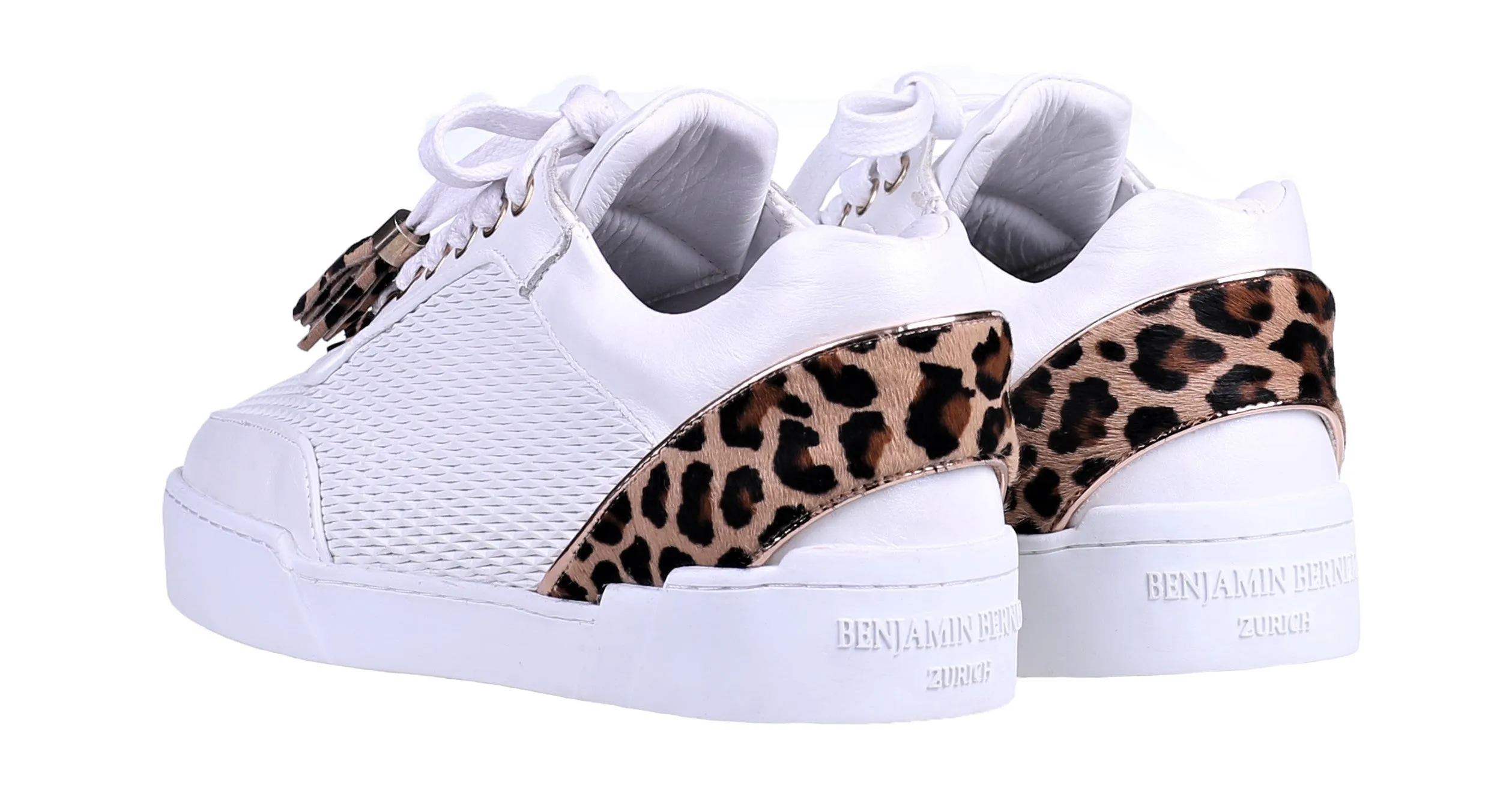 Women's White Silk Finish Leopard Pony Skin Low-Top - Shop Now