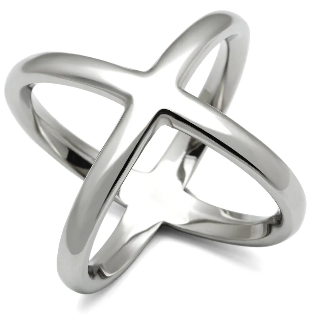 X-Cross Stainless Steel Ring